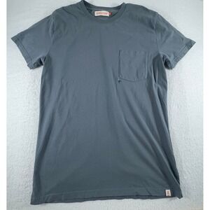 Revolution Pocket Tee Shirt Mens M Dust‎ Blue Embroidered EU Cotton Short Sleeve